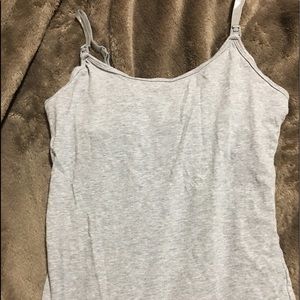 Nursing breast feeding camisole Gray